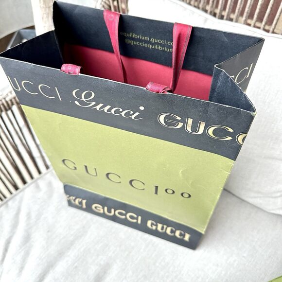 Authentic Gucci Green Gift Box +Jewelry Pouch+Ribbon+paper Bag 11x6.5x4 - Picture 9 of 12